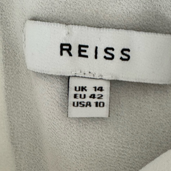REISS Draped White Sleeveless Peplum Blouse – Size 10 - Picture 3 of 4